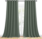 NICETOWN Room Darkening Draperies Window Curtain Panels, Dark Mallard, 2 Panels, W70 x L95 -inch, Thermal Insulated Grommet Room Darkening Curtains for Bedroom