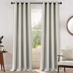 Yakamok Blackout Curtains for Bedroom,Room Darkening Thermal Insulated Grommet Top Drapes for Living Room,Light Beige,52x108 Inch, 2 Panels