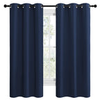 NICETOWN Blackout Draperies Curtains, All Season Thermal Insulated Solid Grommet Top Blackout Curtains/Drapes for Kid's Room (Navy, 1 Pair, 42 x 68 inches)