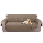 U-NICE HOME 4 Seater Sofa Cover 91''Large Couch Cover, Taupe/Taupe