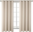 BGment Blackout Curtains - Grommet Thermal Insulated Room Darkening Bedroom and Living Room Curtains, Set of 2 Panels (46 x 63 Inch, Champagne)