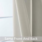 Yakamok Room Darkening Curtains 52x84 inch Length Light Beige-Living Room