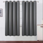 LEMOMO Blackout Curtains 66 x 72 Inch Long Frost Grey Curtains Set of 2 Panels Room Darkening Curtains for Bedroom and Living Room