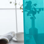 SpaceDresser Basic Rod Pocket Sheer Voile Window Curtain Panels Peacock Blue 1 Pair 2 Panels 52 Width 36 Inch Long for Kitchen Bedroom Children Living Room Yard（Peacock Blue, 52W x 36L）