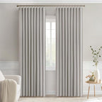 MIULEE Stone Back Tab Blackout Curtains 84 Inch Length 2 Panels Set for Living Room Bedroom Privacy, Rod Pocket/Pinch Pleat Thermal Insulated Room Darkening Pleated Light Blocking Drapes