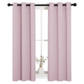 NICETOWN Blackout Curtain Panels for Girls Room, Nursery Essential Thermal Insulated Solid Grommet Top Blackout Drapes (Baby Pink=Lavender Pink, 1 Pair, 29 x 45 Inch)
