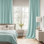MIULEE Aqua Back Tab Blackout Curtains 52x90 Inch Long 2 Panels Set