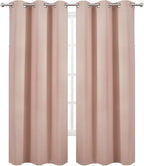 LEMOMO Blush Thermal Blackout Curtains/42 x 95 Inch/Set of 2 Panels Room Darkening Curtains for Bedroom
