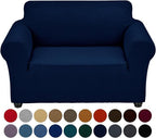 Joccun Stretch Chair Couch Cover,1-Piece Sofa Slipcover Spandex Jacquard Fabric Sofa Covers with Elastic Bottom,Washable Furniture Protector for Dogs,Cats,Kids(Armchair,Navy)