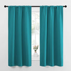 NICETOWN Peacock Blue Blackout Curtains Panels for Window, Thermal Insulated Rod Pocket Blackout Drapes/Draperies for Living Room (2 Panels, W34 x L63 inches)