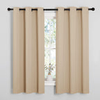 NICETOWN Room Darkening Draperies Window Curtain Panels, Thermal Insulated Grommet Room Darkening Curtains for Bedroom (Biscotti Beige, 2 Panels, W42 x L48 -inch)