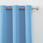 LEMOMO Blackout Curtains 40 x 63 inch/Sky Blue Curtains Set of 2 Panels/Thermal Insulated Room Darkening Bedroom Curtains