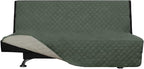 Easy-Going Reversible Couch Cover, Large Futon Sofa, Greyish Green/Beige