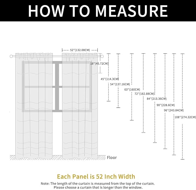 SpaceDresser Basic Rod Pocket Sheer Voile Window Curtain Panels Orange 2 Panels 52 Width 96 Inch Long for Kitchen Bedroom Children Living Room Yard(Orange,52 W x 96 L)