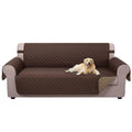 U-NICE HOME Large Sofa Cover Reversible Couch Cover, Chocolate/Taupe