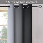 SimpleHome Ombre Room Darkening Curtains 36 inches Length for Bedroom,Grommet Gradient Light Blocking Black Gradient Window Curtains for Living Room,2 Panels, 42x36 inches