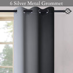 SimpleHome Ombre Black to Grey White Curtains for Living Room 42Wx45L
