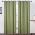 LEMOMO Blackout Curtains 66 x 95 inch/Sage Green Curtains Set of 2 Panels/Thermal Insulated Room Darkening Bedroom Curtains