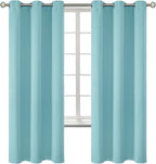 BGment Blackout Curtains - Grommet Thermal Insulated Room Darkening Bedroom and Living Room Curtains, Set of 2 Panels (42 x 72 Inch, Baby Blue)