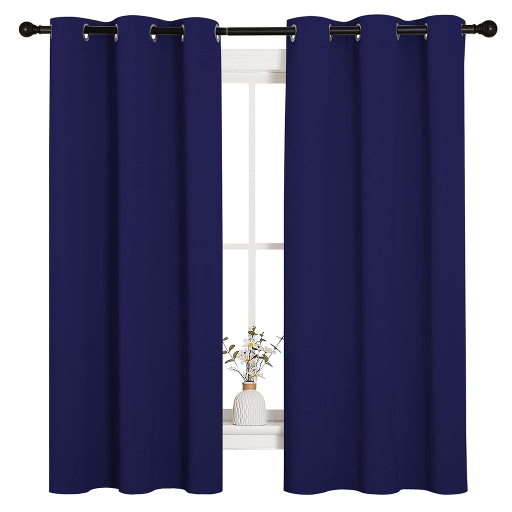 NICETOWN Grey Blackout Curtains for Bedroom 42" Wide x 63" Long 2 Panels