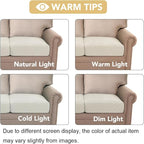 H.VERSAILTEX Super Stretch Individual Seat Cushion Cover Sofa Covers Couch Cushion Covers Slipcover Sets Thick Jacquard Textured Twill Fabric (3 Piece Sofa Cushion Covers, Ivory)