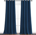 NICETOWN Moroccan Blue Blackout Curtains 120" Long for Office, Dining Room, Guest Room, 55" Wide, 2 Pieces, Sound Reducing Heat and Cold Block Curtain Panels for Modern Room Decorative