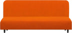 U-NICE HOME Stretch Futon Cover Armless Bed Slipcover - Soft Jacquard Fabric Washable for Pet Friendly, Orange
