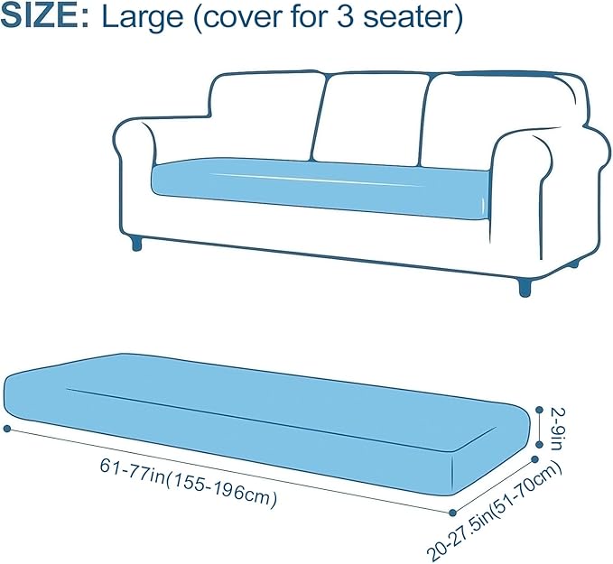 Smiry Couch Cushion Covers, Stretch Couch Covers for Sofa