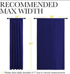 NICETOWN Curtains Blackout Draperies - Modern Design Thermal Insulated Solid Rod Pocket Top Blackout Drapes for Kid's Bedroom, Window Coverings (Navy Blue, 1 Pair, 52 x 63 inches)