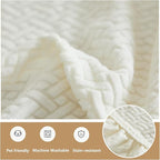 Couch Cushion Covers for Sofa Couch Covers Wear-Resistant Universal Sofa Cover Washable Stretch for Sectional Slipcovers (Texture-Cream White,Large Single Seat Cover)
