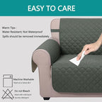 U-NICE HOME Reversible Sofa Cover Couch Cover for Dogs, Grey/Beige