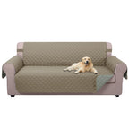 U-NICE HOME Large Sofa Cover Reversible Couch Cover, Khaki/Light Grey