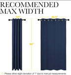 NICETOWN Navy Blackout Curtains 86" Long for Living Room, Thermal Insulated Window Treatment Light Reducing Room Darkening Drapes for Boys Kids Bedroom, Classroom, Apartment (55" W x 86” L, Set of 2)