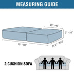 H.VERSAILTEX Velvet Stretch Couch Cushion Cover Plush Cushion Slipcover for Chair Loveseat Sofa Cushion Furniture Protector Seat Cushion Sofa Cover (2 Piece Large Sofa Cushion Covers, Sea Grass)