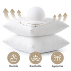 MIULEE 12x12 Pillow Inserts 4 Pack, 100% Virgin Fiber Filling Throw Pillows