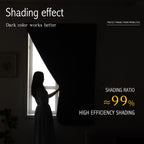 Sovtfides Self Adhesive Curtains, Stick Curtain Blackout Shades Window Cover Curtains for Living Room No Drilling, 47" W X 84" L, Brown, 1 Panel