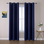 ChrisDowa Blackout Curtains 78 inches Long for Bedroom - 2 Panels Set Grommet Thermal Insulated Room Darkening Curtains for Living Room (Navy Blue, 42 x 78 Inch)