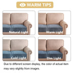 H.VERSAILTEX Velvet Stretch Couch Cushion Cover Plush Cushion Slipcover for Sofa Cushion Furniture Protector Seat Cushion Sofa Cover (3 Piece Sofa Cushion Covers, Stone Blue)