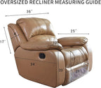 PureFit Reversible Quilted Sofa Cover, Water Resistant Slipcover Furniture Protector, Washable Couch Cover with Non Slip and Elastic Straps for Kids, Dogs, Pets (Oversized Recliner, Wine/Beige)