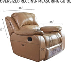 PureFit Reversible Quilted Sofa Cover, Water Resistant Slipcover Furniture Protector, Washable Couch Cover with Non Slip and Elastic Straps for Kids, Dogs, Pets (Oversized Recliner, Brown/Beige)