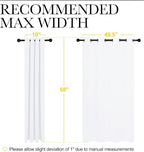 NICETOWN Draperies Curtains Panels, Blocking Out 50% Sunlight Window Treatment Curtains, Small Window Drapes for Bedroom (2 Panels, 55 by 68, White)