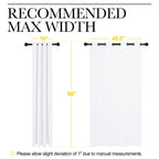 NICETOWN Draperies Curtains Panels, Blocking Out 50% Sunlight Window Treatment Curtains, Small Window Drapes for Bedroom (2 Panels, 55 by 68, White)