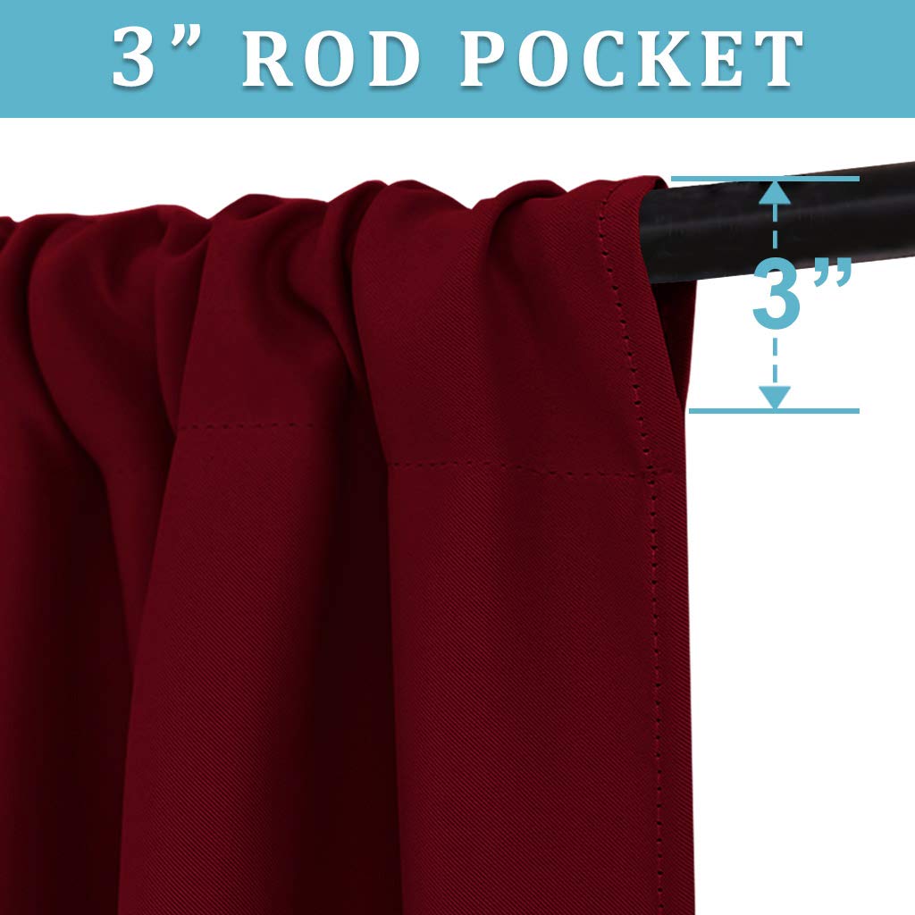 RYB HOME Cafe Blackout Curtains 30 inch Length, Short Window Curtain Tiers