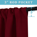 RYB HOME Cafe Blackout Curtains 30 inch Length, Short Window Curtain Tiers
