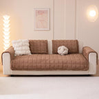 Couch Cover for Dogs Washable, Fuzzy Pet Couch Covers for 3 Cushion Sofa Pet Friendly, Non Slip Sofa Cover (Dark Brown, 35" x 70.9"/90 x 180cm)