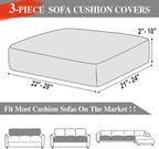 Couch Cushion Covers Seat Cushion Cover Stretch Couch Cover Separate Sectional Sofa Slipcovers Furniture Protector(3 Pieces for Seat or Sofa Backrest, White)