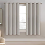 H.VERSAILTEX Light Blocking Curtain for Bedroom/Living Room, Energy Efficient Thermal Insulated Grommet Window Panel Blackout Curtains for Bedroom/Living Room, Stone, 52 by 63 inch Long, One Panel
