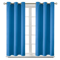 BGment Short Curtains for Small Window 45 Inch Long - Classic Blue 2 Panels
