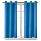 BGment Short Curtains for Small Window 45 Inch Long - Classic Blue 2 Panels