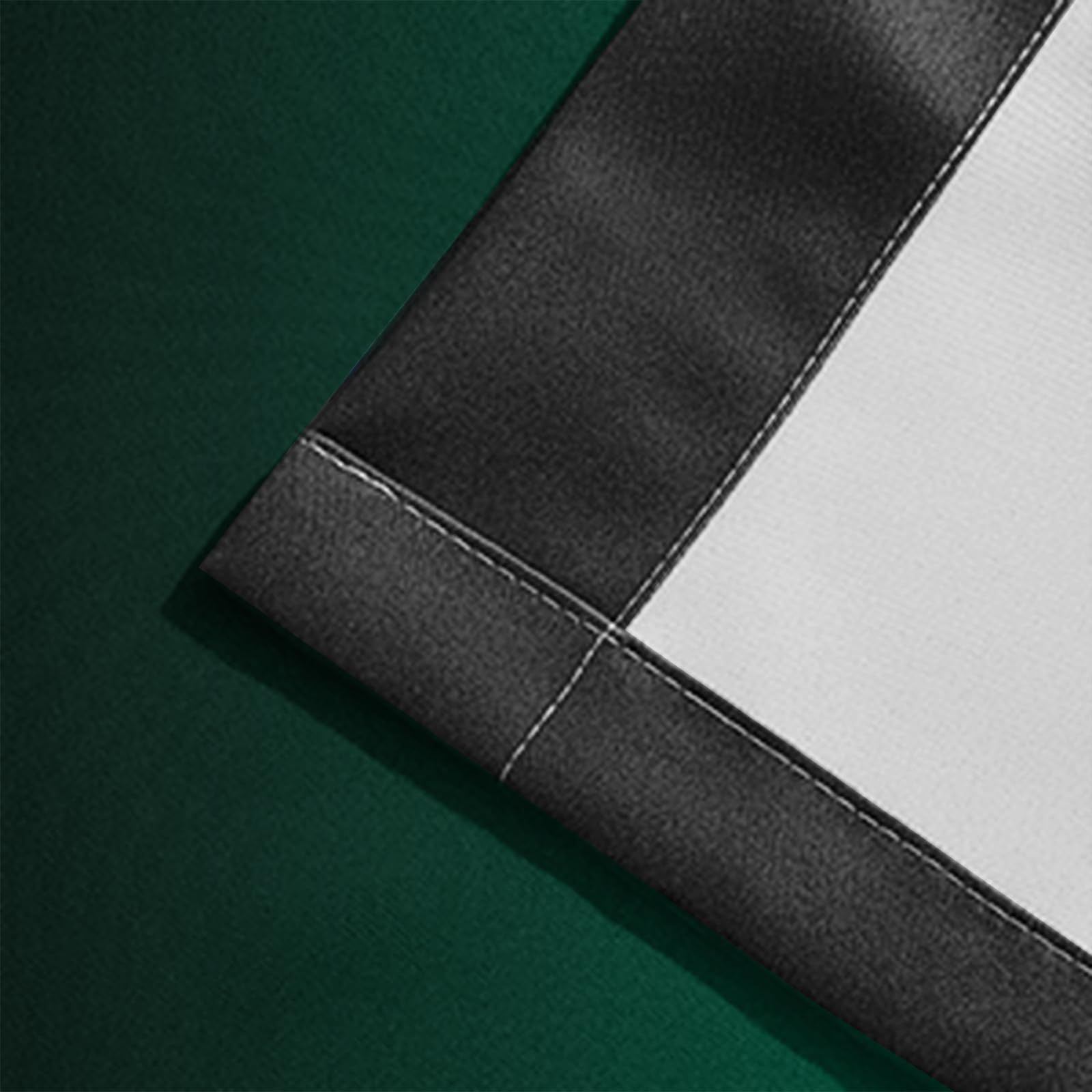 Yakamok Blackout Ombre Dark Green and Black Curtains-Gradient Room Darkening Curtain, Grommet Thermal Insulated Light Blocking Window Drapes Curtain for Living Room Bedroom,52 x 72 Inch,2 Panels